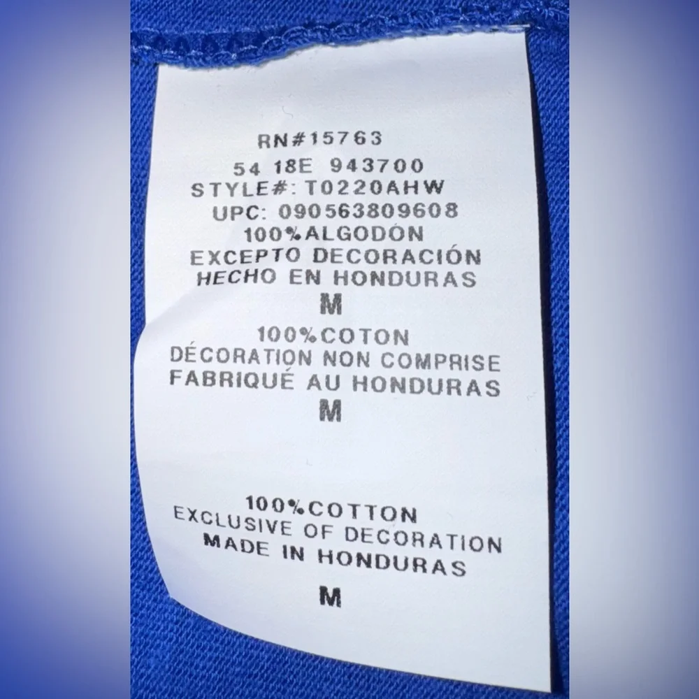 Champion Men's Blue and Gray Ringer Tee Size Medium - Picture 3 of 4